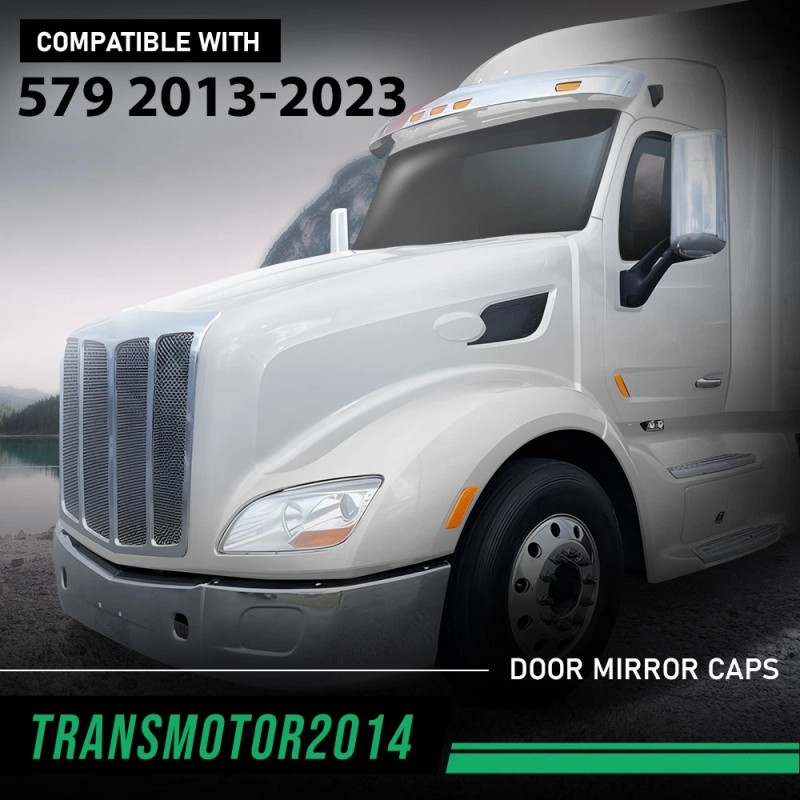 transmotor2014 Fit For 2013-2023 Peterbilt 579 Door Mirror Cover Caps