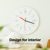 mooas 3D Numbers Modern Wall Clock, 12" Silent Non-Ticking Sweep
