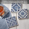 Thirstystone Blue & White Assorted Tumbled Tile Stone Coasters with