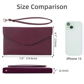 ZOPPEN Passport Holder Travel Wallet (Ver.5) for Women Rfid Blocking Multi-purpose Passport Cover Document Organizer Strap, Wine Red