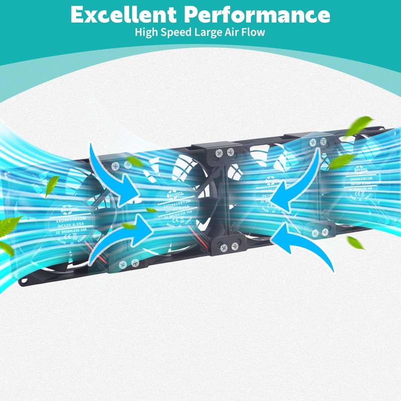4 in 1 320x80x25mm AC 115V/220V Variable Speed Cooling Fan