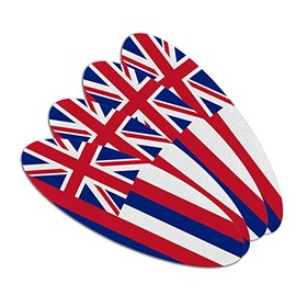 Hawaii State Flag Double-Sided Oval Nail File Emery Board Set 4 Pack