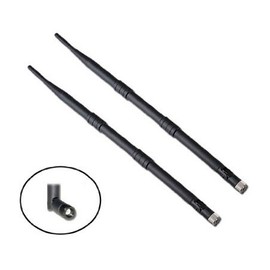 2 Pack of Alfa 9dBi WiFi Booster SMA Omni-Directional High-Gain Screw-On Swivel Antenna for Linksys - WET54G, WET54GS, WMP54G, WMP54GS, WET11, WRV54G, WMP11 PCI Card, WPS11, WRT54GC