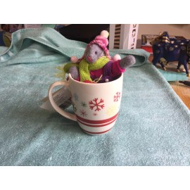Midwest Seasons Christmas Merry Mouse Ornament In Mug