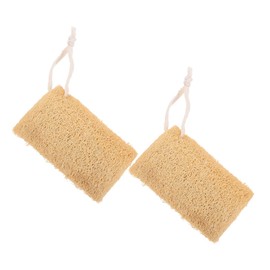 FRCOLOR 2pcs Natural Loofah Dishwashing Sponge Scrubber Multi Use Cleaning Tool for Kitchen Durable and Gentle Skin Convenient Loofah Dish Brush for Effortless Cleaning
