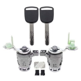 AUTOKAY 72146S73003 Door Lock Cylinder Front Left Driver LH Side & Right Passenger Side RH with Keys for Honda Accord 1998-2002 Civic 2001-2005 Odyssey 1999-2004 S2000 2000-2009 Honda CRV CR-V Element