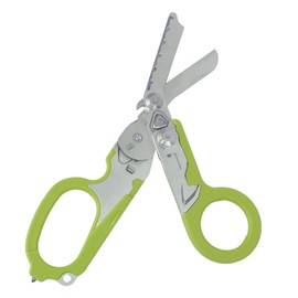 Emergency Response Shears Stainless Steel Multifunctional Foldable Scissors Pliers for Outdoor Camping Rescue Tool Green
