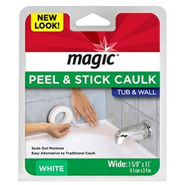Tub and Wall White Sealer Trim Wide 1-5/8 in x 11 ft Long