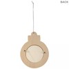 Photo Frame Unfinished Wood Ornaments - 3 Piece - 3.38