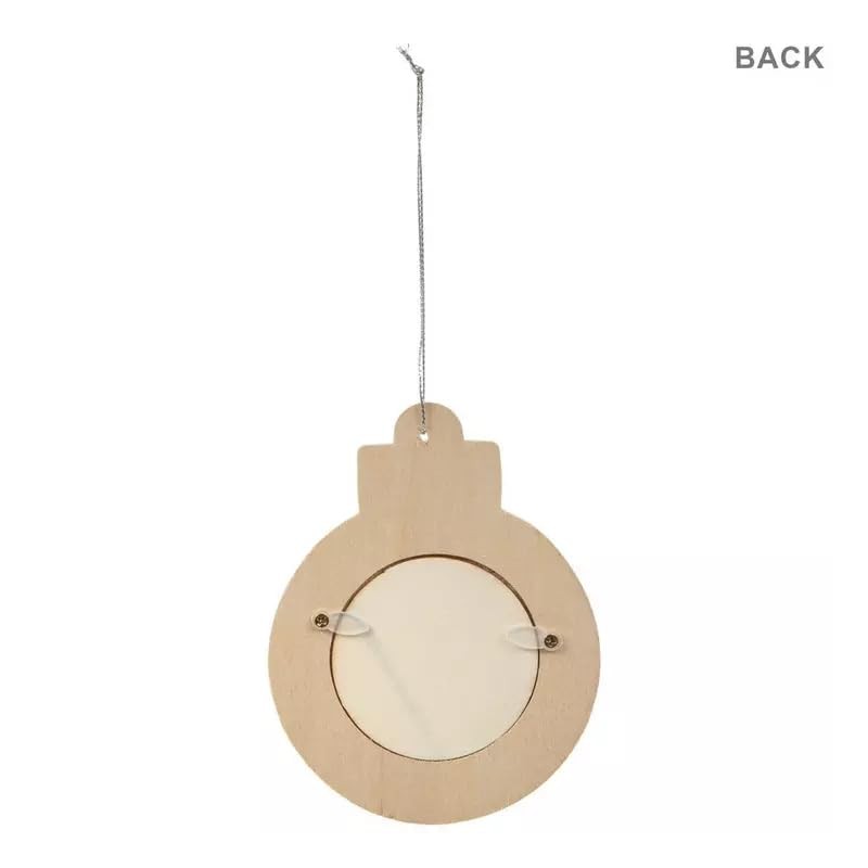 Photo Frame Unfinished Wood Ornaments - 3 Piece - 3.38