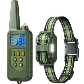 Heaflex Dog Shock Collar, Electronic Dog Shock Collar with Shock, Beep, Vibration, Dog Training Collar with Remote, Light, Waterproof Rechargeable, 2600ft Dog e-Collar for Small Medium Large Dogs