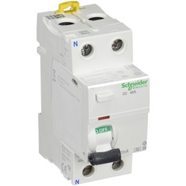 Schneider A9R61240 Rccb Residual Current Circuit Breaker Iid 2P 40A 30Ma Si, White