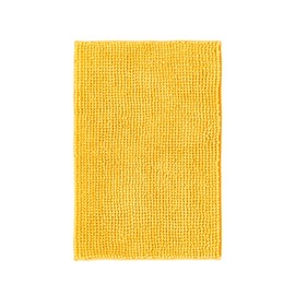 Decomira Non-Slip Bath Mat, Can be Combined as a Bath Mat Set, Bathroom Rug, Washable Chenille, Shower Mat for Shower, Bathtubs, Toilet Decoration, Yellow, 50 x 80 cm