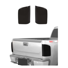 DSWSQ Smoked Black Tail Light Taillight Rear Light Garnish Cover Trim Frame Fit for 2007-2013 Chevy Silverado Exterior Accessories