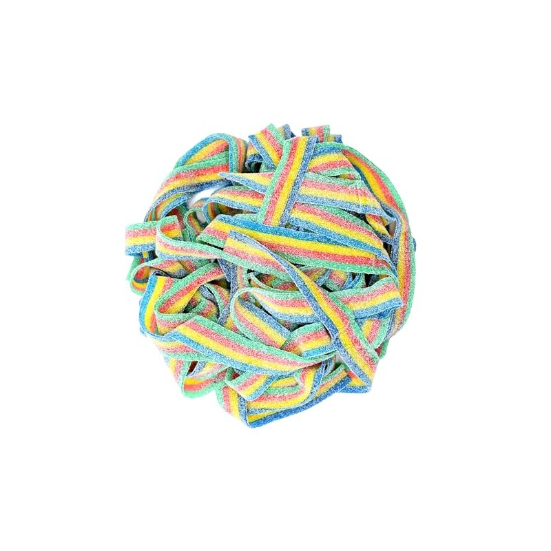 Candy Retailer Sour Candy Belts (1 Lb, Rainbow)