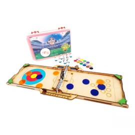 Monkits Education Pocket Soccer 3 En 1, Para Armar Juguete Didáctico Mecánico