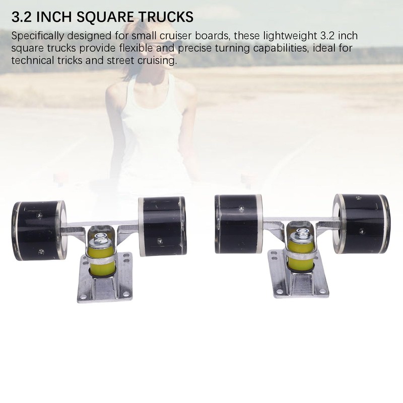 Generic Longboard Skateboard Trucks and Wheels Set, 55 X 45mm