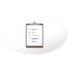 CafePress Checklist Pad Sticker Oval Car Bumper Sticker
