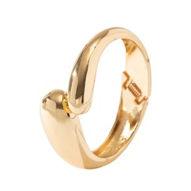 HETICA Gold Bangle Bracelet Suitable for Women Chunky Adjustable Twist Design Stackable Extremely Bold Minimalist Bracelet Jewelry Gift