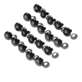 20Pcs Black Plastic Safety Eyes with Washers, Craft Eyes, for Crochet, Puppet, Plush, Stuffed Animals Making, 18mm