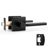 Probrico Square Black Passage Door Handle Heavy Duty Keyless Door