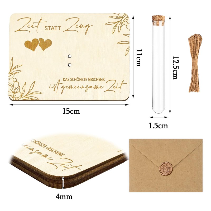 Time instead of stuff money gifts packaging