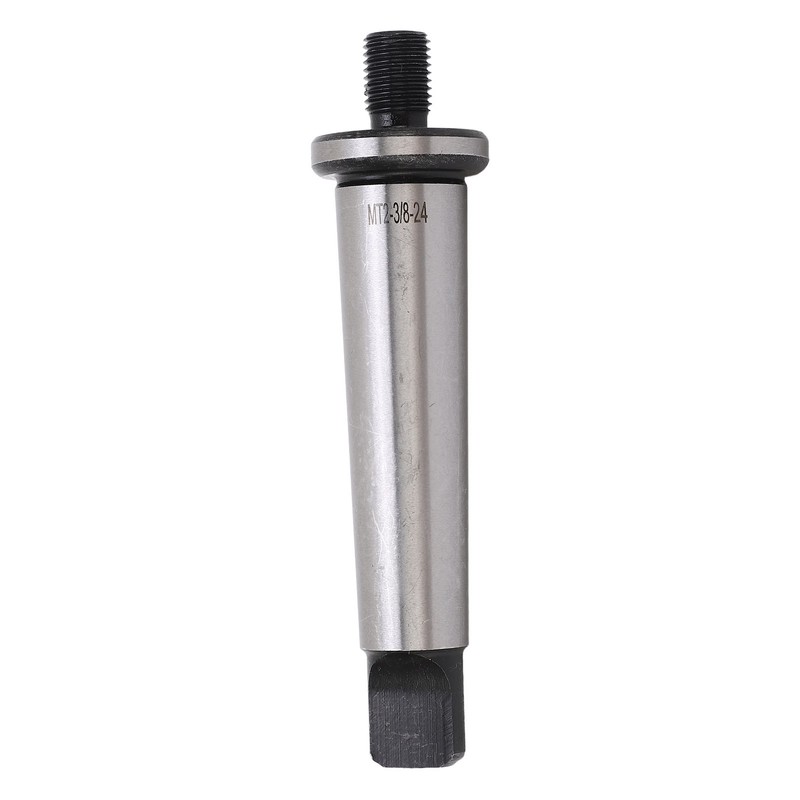 Drill Chuck Arbor MT2 Shank to 3/8in‑24 Threaded Hardened Morse