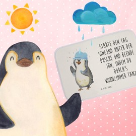 Mr. & Mrs. Panda Bath Mat Penguin Showers - Gift, Shower Mat, Restart, Bath Mat, Shower Mat, Bathroom Rug, Penguins