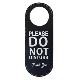 Do Not Disturb Door Sign, Do Not Disturb Sign, PU Leather Double Sided Door Knob Privacy Sign, Do Not Disturb Door Hanger Sign, Door Knob Hanging Sign Door Hanger Sign for Using in Office Home Hotel