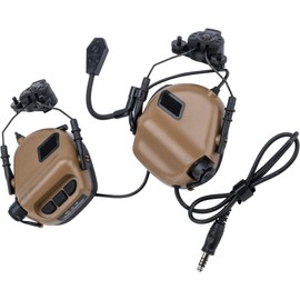 Evike Earmor M32H MOD3 Tactical Communication Hearing Protector for Team Wendy Headpro Rails (Color: Coyote Brown)