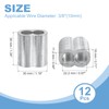 uxcell 3/8"(10mm) Aluminum Crimping Loop Sleeve, Double Hole Cable Ferrule