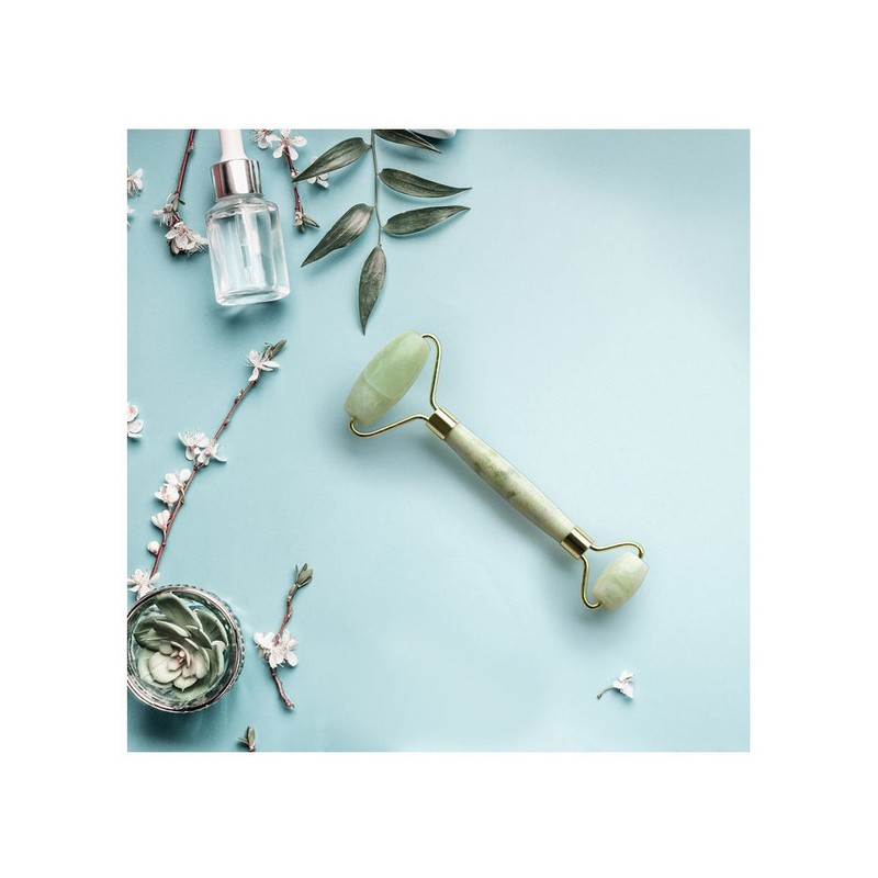 IS Gift Facial Rollers Jade & Rose Quartz, Rose