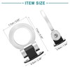 ACROPIX Universal Silver Tone Tow Hook Decor Bumper Trailer Sticker