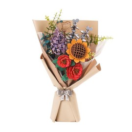 【self-assembly puzzle】DIY Wooden Flower Bouquet 3D Wooden Puzzle