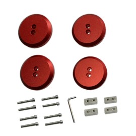iFJF Lifting Jack Pad Adapter Billet Floor Jack 4 PCS Replacement for C7 C6 and C5 Corvettes Anodized Red Aluminum