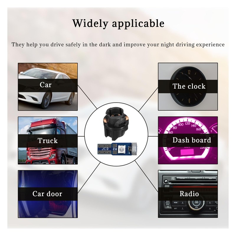 Dickno 20 PCS T5 Led Lights for Car Dashboard, High