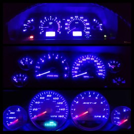 WLJH Super Bright T5 74 27 37 73 Led Bulb Light with PC74 Twist Sockets for Automotive Dash Instrument Panel Cluster Warning Indicator Backlighting Bulbs Blue,Pack of 6