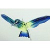 Ganz Crystal Expressions Acrylic Hummingbird Ornament Suncatcher Blue/Yellow Gr