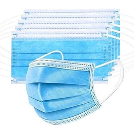 500 Pack Disposable Face Masks (5 Boxes, 100pcs/Box) Blue Face Masks for Protection