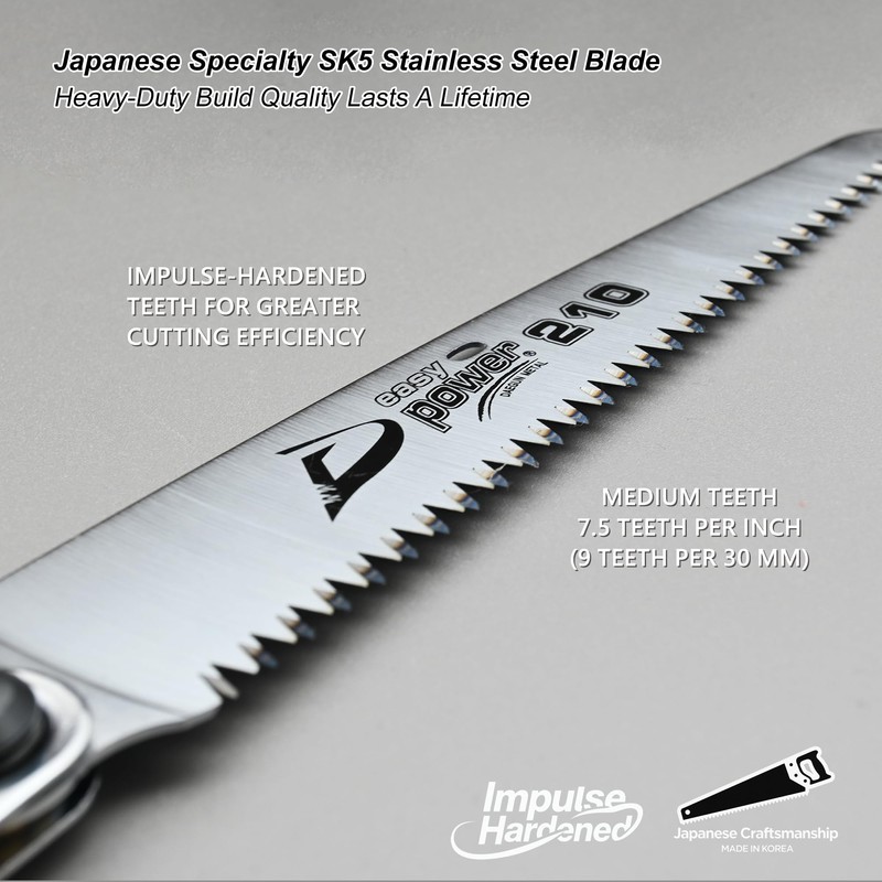 TONMA Folding Hand Saw [Made in Korea] 8" (210mm) Medium