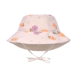 LÄSSIG Baby Kinder Sonnenhut Strandhut Sommerhut Sonnenschutz Kinderhut Babymütze wendbar atmungsaktiv UV-Schutz 80/Sun Protection Bucket Hat Fish light pink, 07-18 Monate, Größe: 46/49