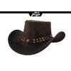 Black Jungle Yukon Leather Western Hat Australia Cowboy Hat, brown