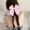 Pink Ribbon Bow Hair Clips for Women Girls Bowknot Hair