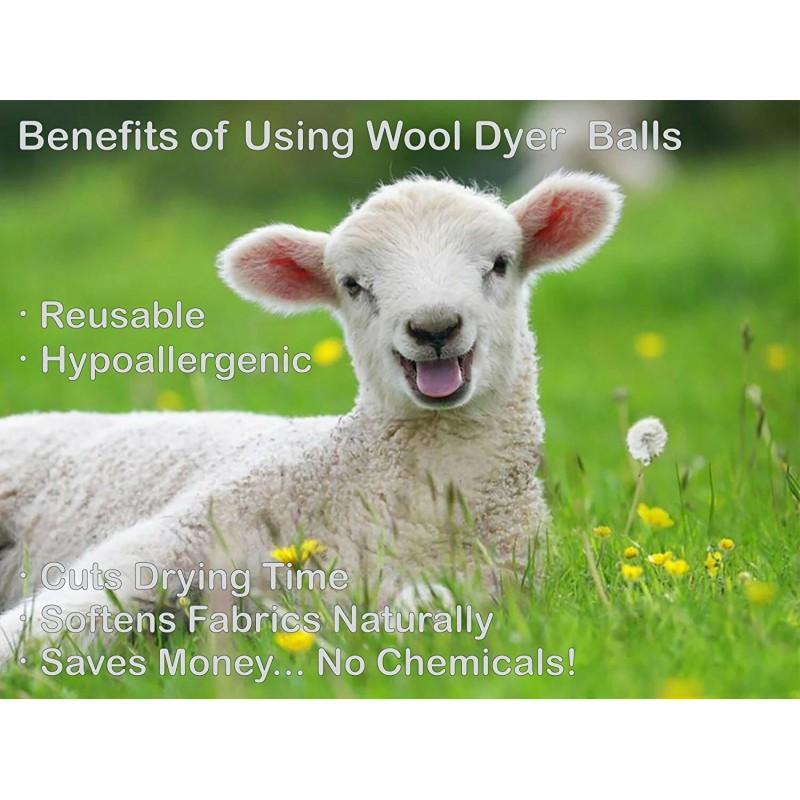EcoJeannie Wool Dryer Balls - XL 100% Natural Virgin New