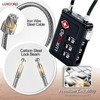 LUXOORO TSA Approved Luggage Lock with Alert Indicator, 3-Digit Resettable