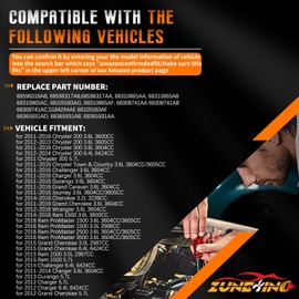 ZuneXino 68596318AB Engine Oil Filter Housing Assembly fit for Chrysler 200 300 for Dodge Challenger Charger for Jeep Cherokee Ram 3.6L, Replace OE 68310865AB 5184294AE 68105583AF