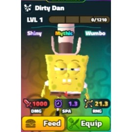 upgraded titan ✨SHINY WUMBO✨5⭐  DIRTY DAN - SpongeBob Tower Defense SBTD