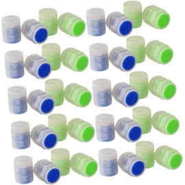 Tapones Decorativos De Válvula Para Neumáticos 40 Piezas (20 Verde Fosforescente 20 Azul Luminoso) Para Coches y Camiones, Sellado Hermético, Resistentes a Polvo, Uso Automotor y Mantenimiento