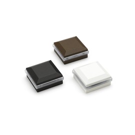 TREX LED Aluminum Post Cap Light, BKALCAPLED25, Charcoal Black/Classic White/Bronze