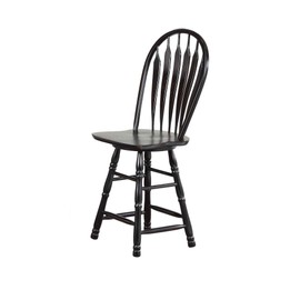 Sunset Trading Swivel Barstool, 24", Antique Black